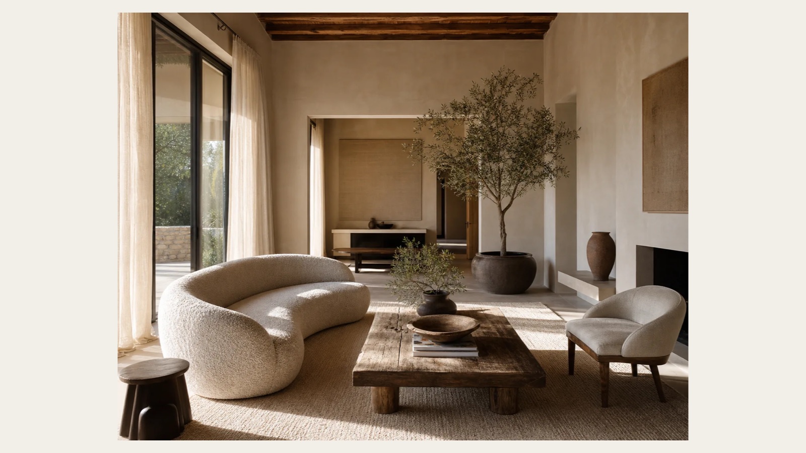 Synthetic furnished living room used as the source for Test 1