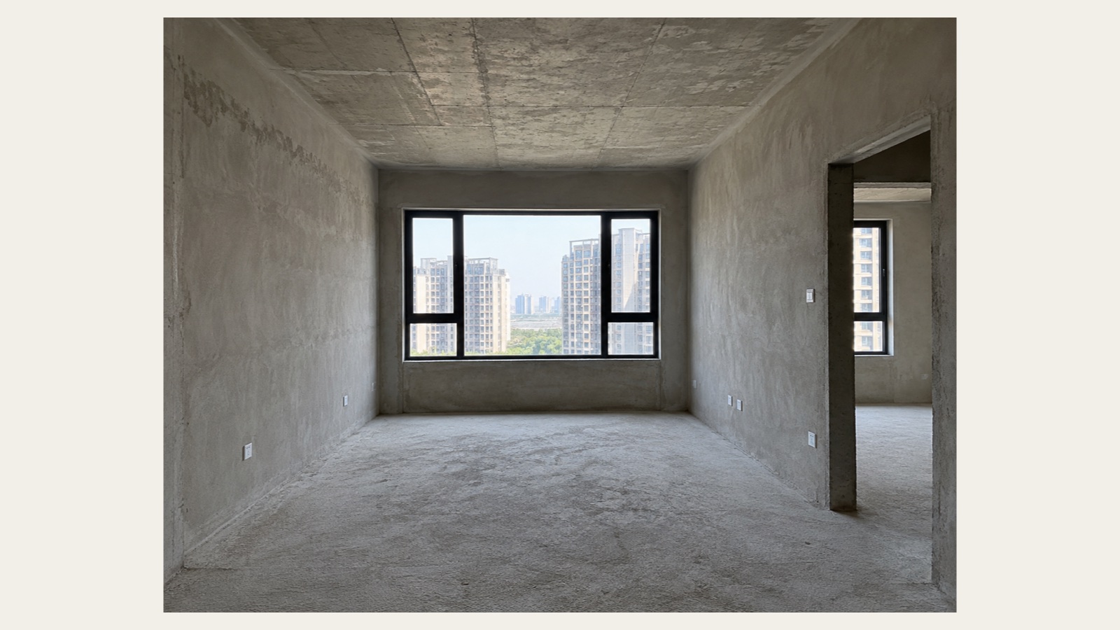 Synthetic unfinished living room used as the source for Test 2