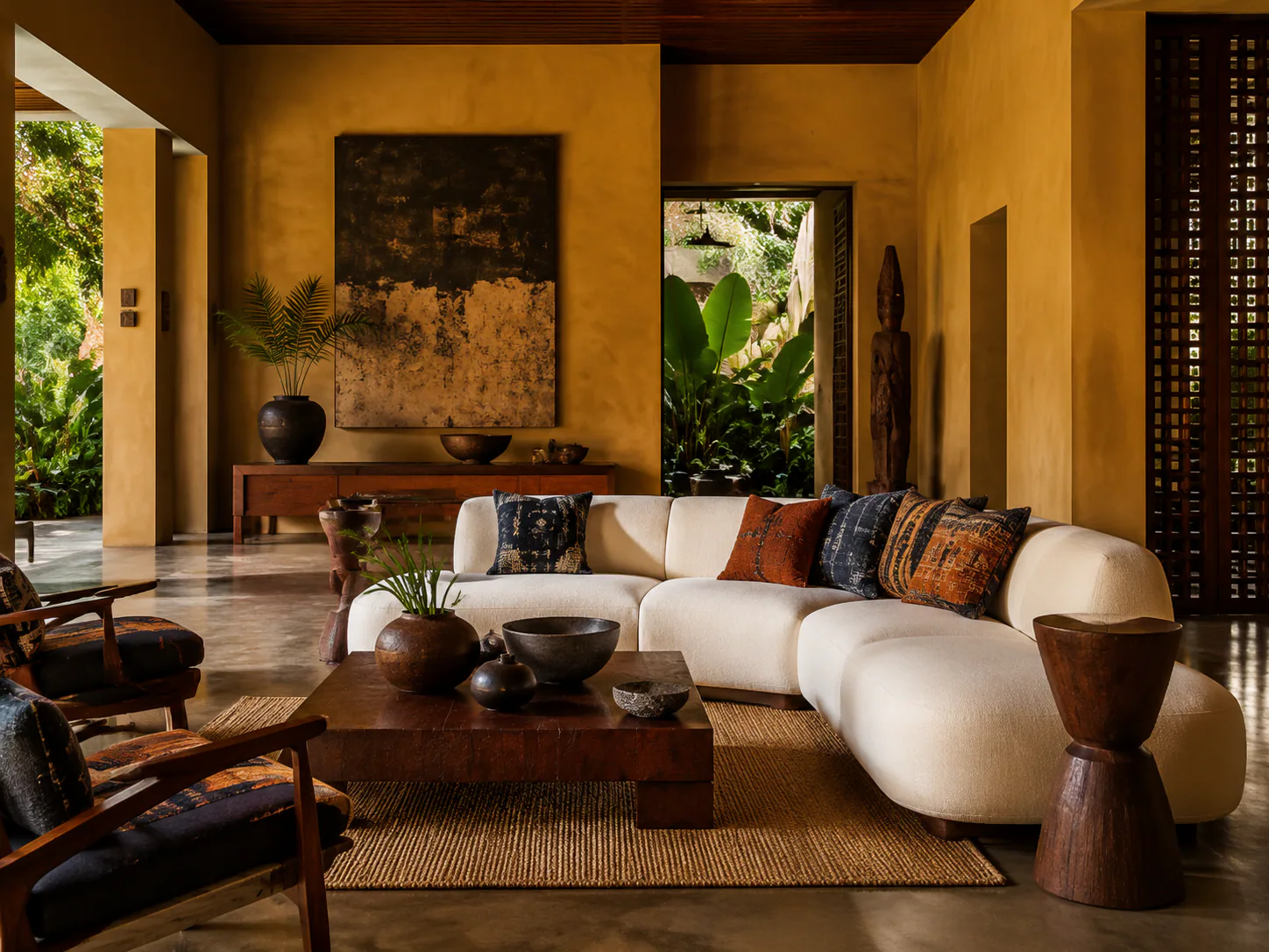 Accra Contemporary Living Room interior in contemporary style