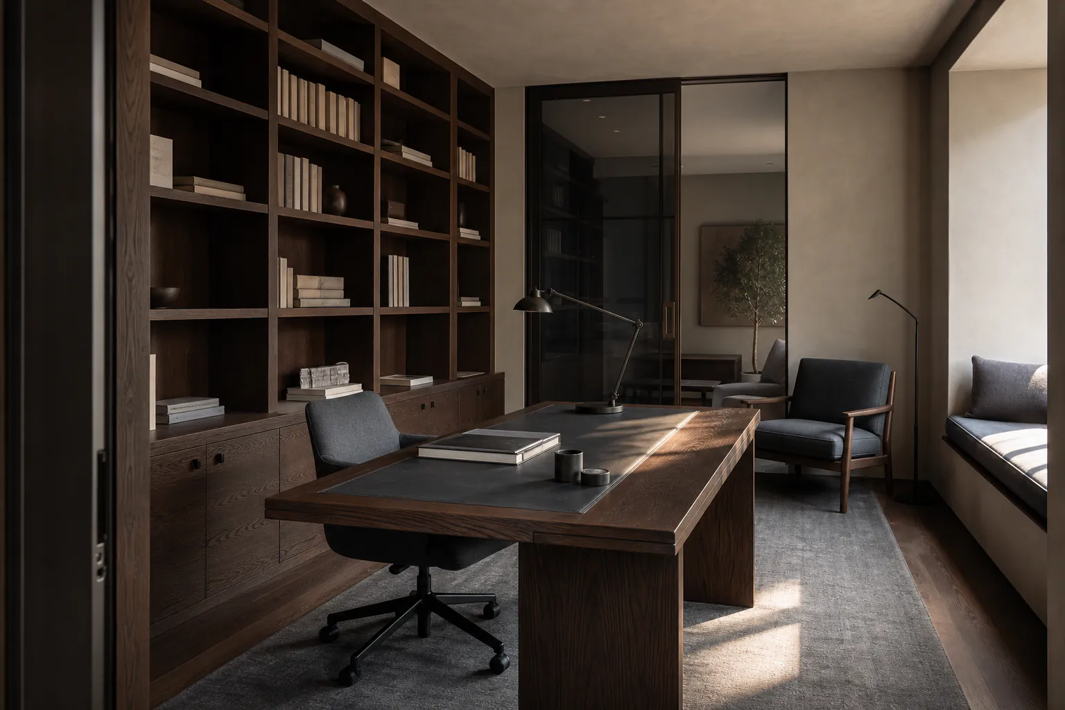 Quiet Luxury Home Office interior in quiet luxury style