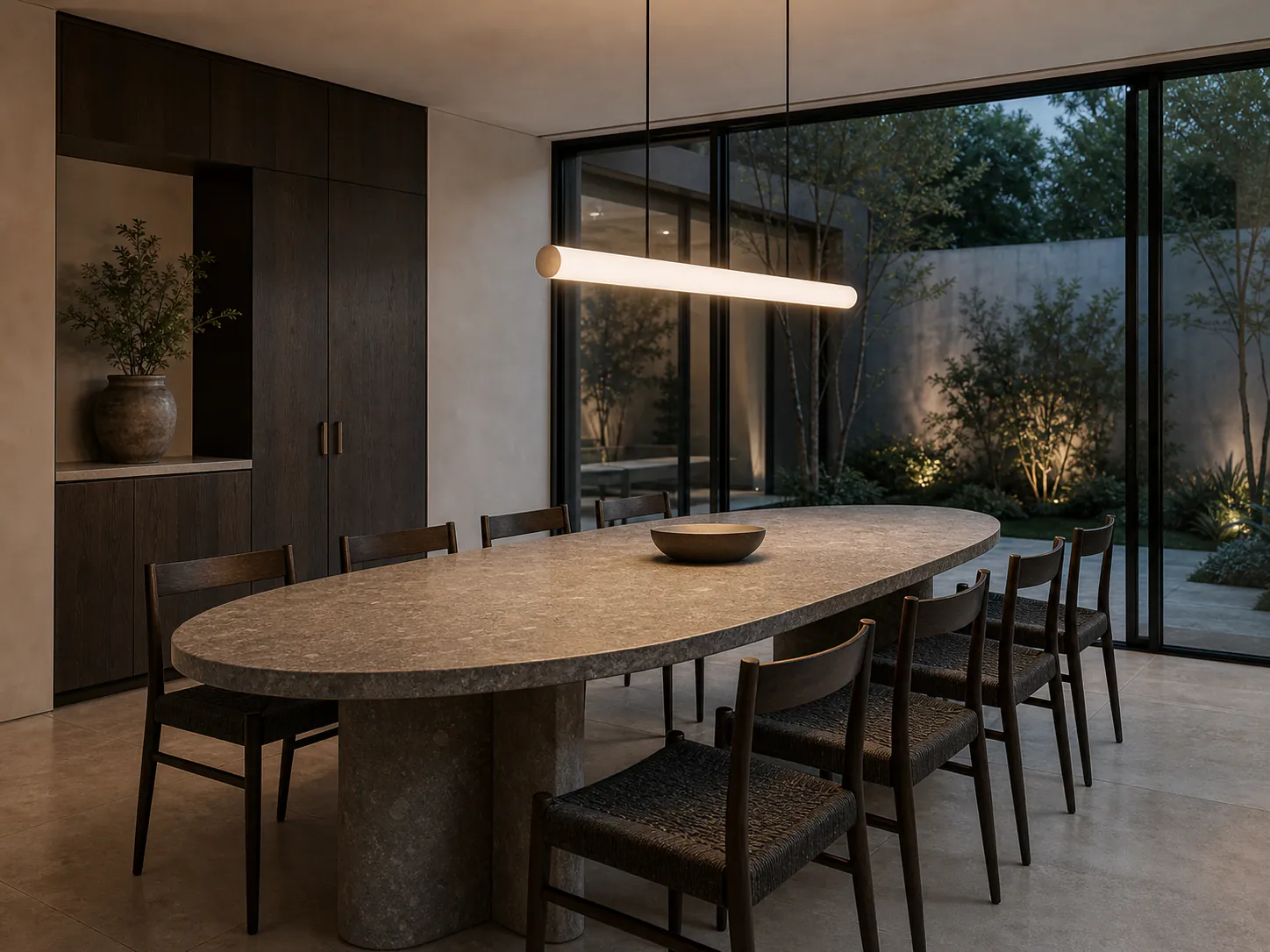 Quiet Luxury Dining Salon interior in quiet luxury style