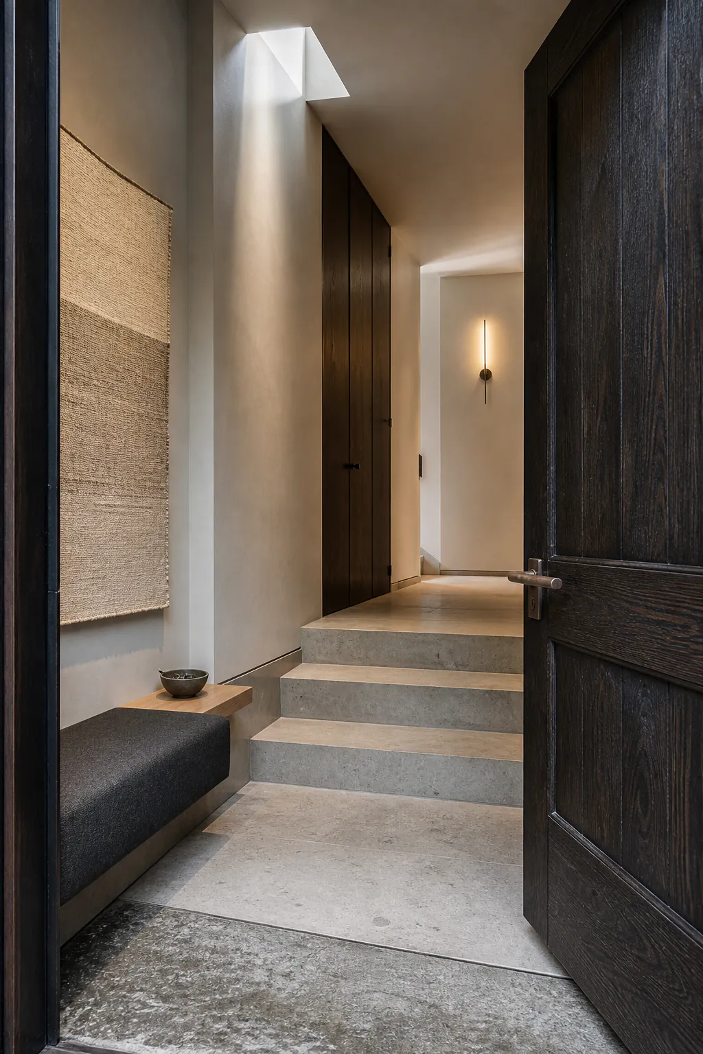 Quiet Luxury Entry Gallery interior in quiet luxury style