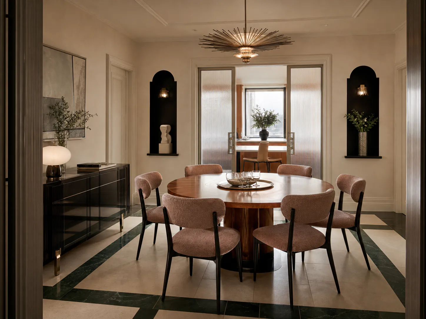 Art Deco Dining Room interior in art deco style