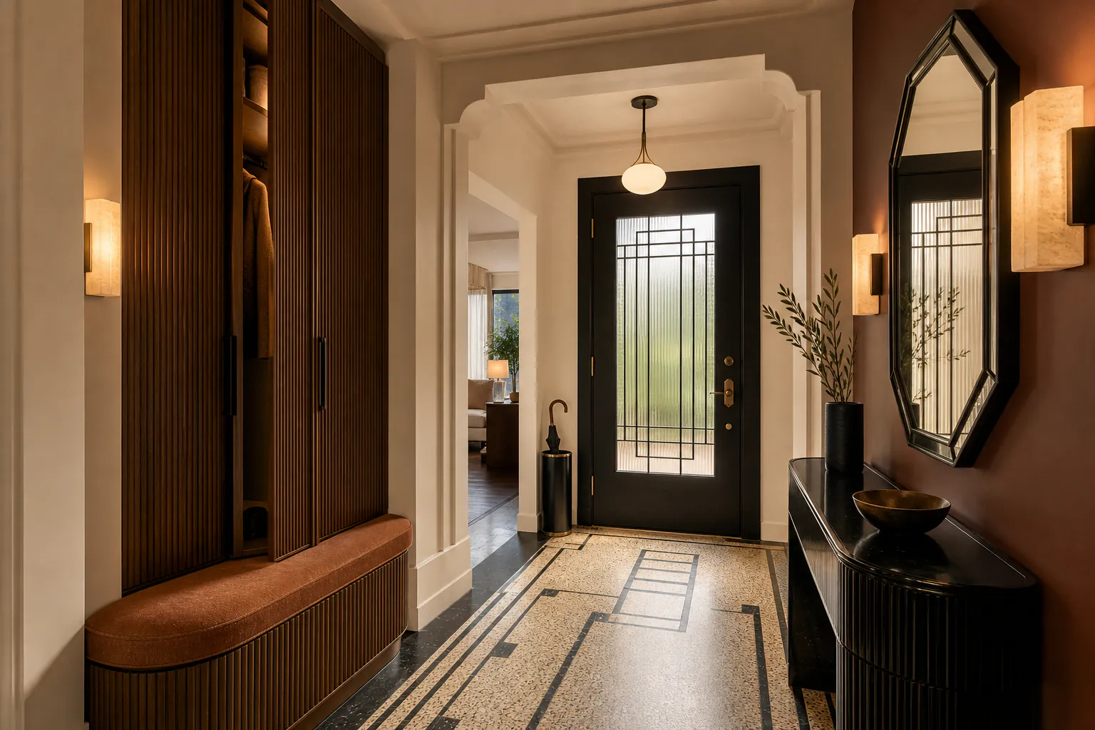 Art Deco Entry Hall interior in art deco style