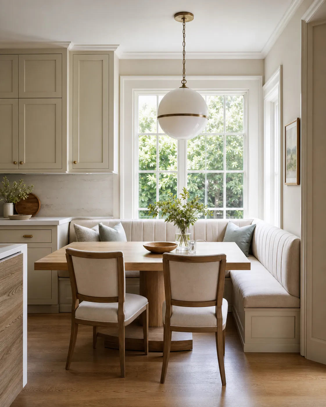 Transitional Garden Breakfast Nook interior in transitional style